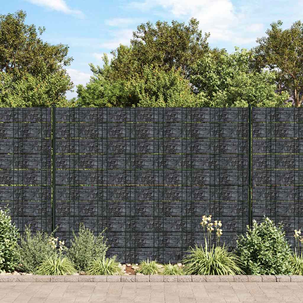 vidaXL Osłona na ogrodzenie ogrodowe, PVC, 70x0,19 m, szara