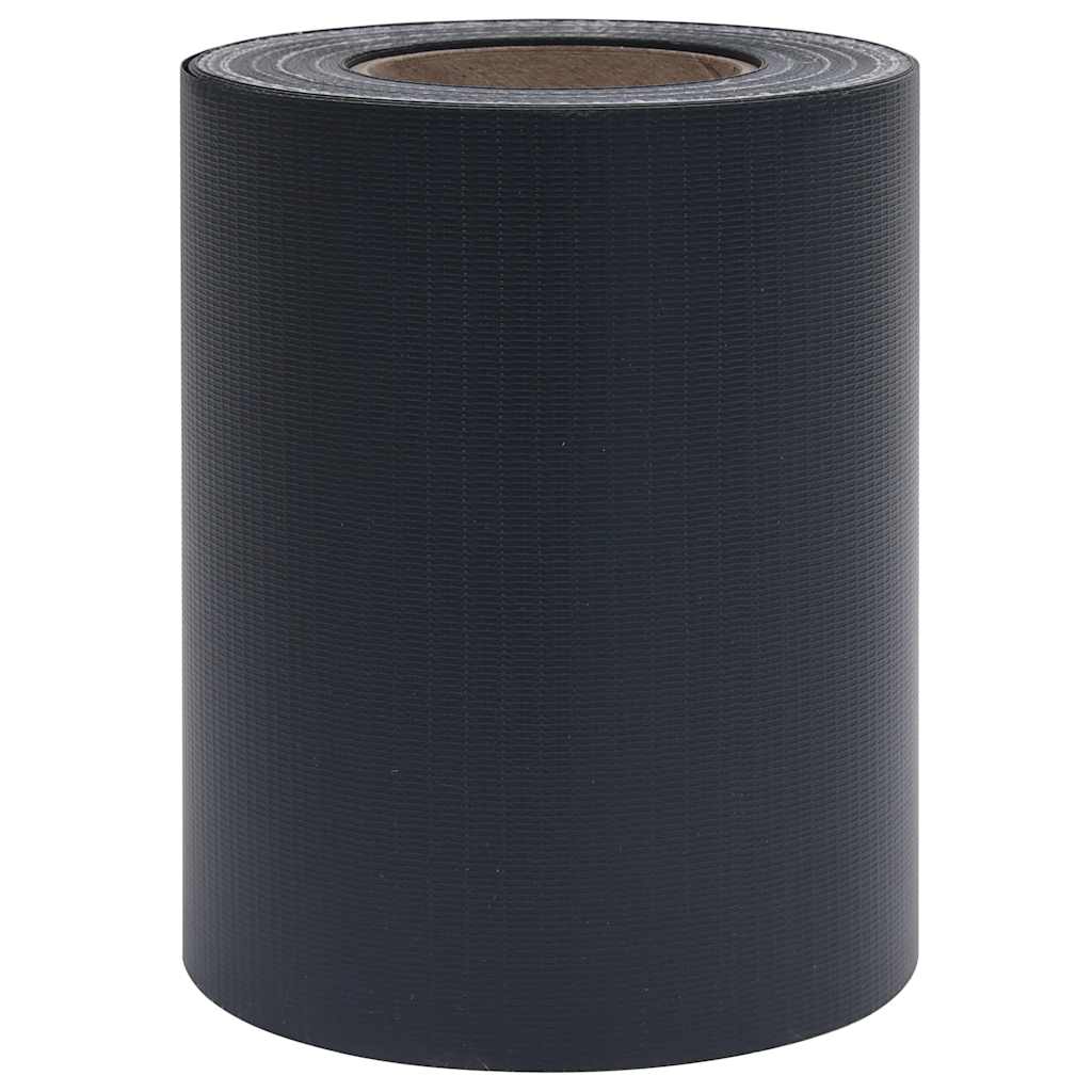 vidaXL Osłony na ogrodzenie, 4 szt., PVC, 35x0,19 m, ciemnoszare, mat