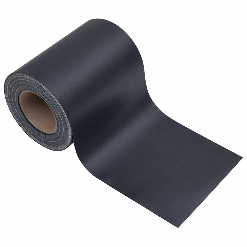 vidaXL Osłony na ogrodzenie, 4 szt., PVC, 35x0,19 m, ciemnoszare, mat