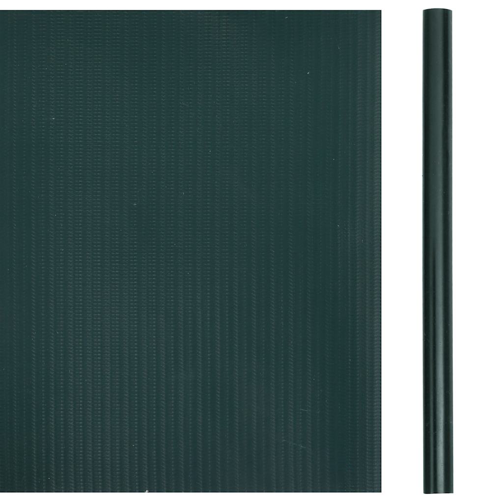 vidaXL Osłona na ogrodzenie ogrodowe, PVC, 35x0,19 m, zielona, mat