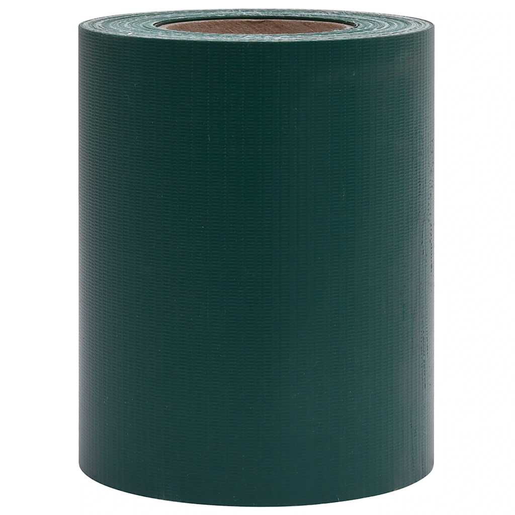vidaXL Osłona na ogrodzenie ogrodowe, PVC, 35x0,19 m, zielona, mat