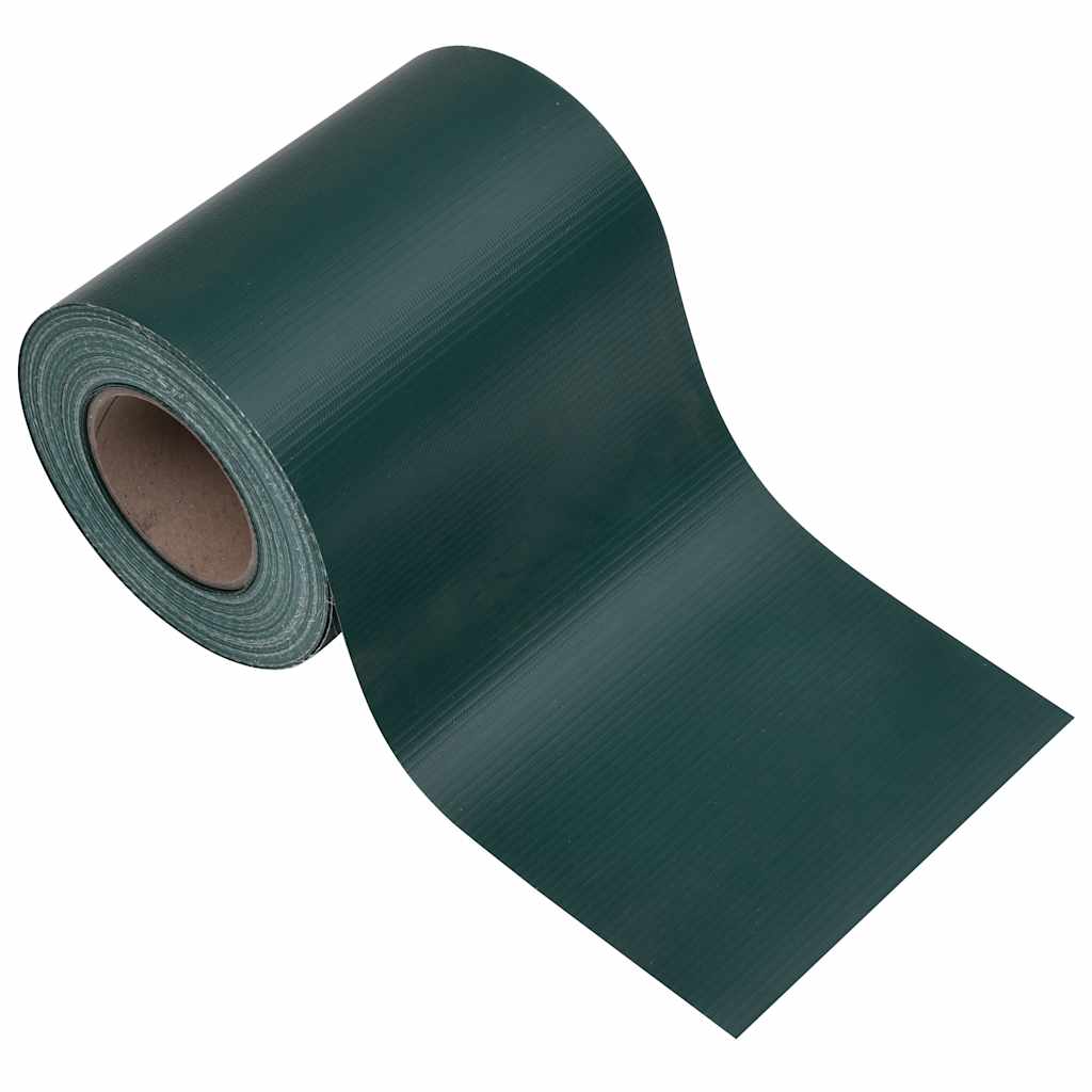 vidaXL Osłona na ogrodzenie ogrodowe, PVC, 35x0,19 m, zielona, mat