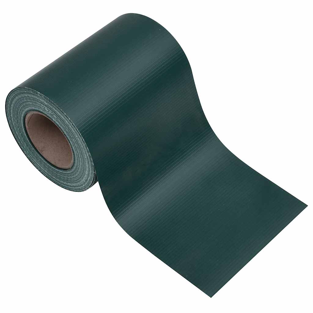 vidaXL Osłony na ogrodzenie, 4 szt., PVC, 35x0,19 m, zielone, mat