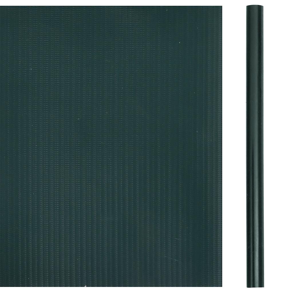 vidaXL Osłony na ogrodzenie, 4 szt., PVC, 35x0,19 m, zielone, mat