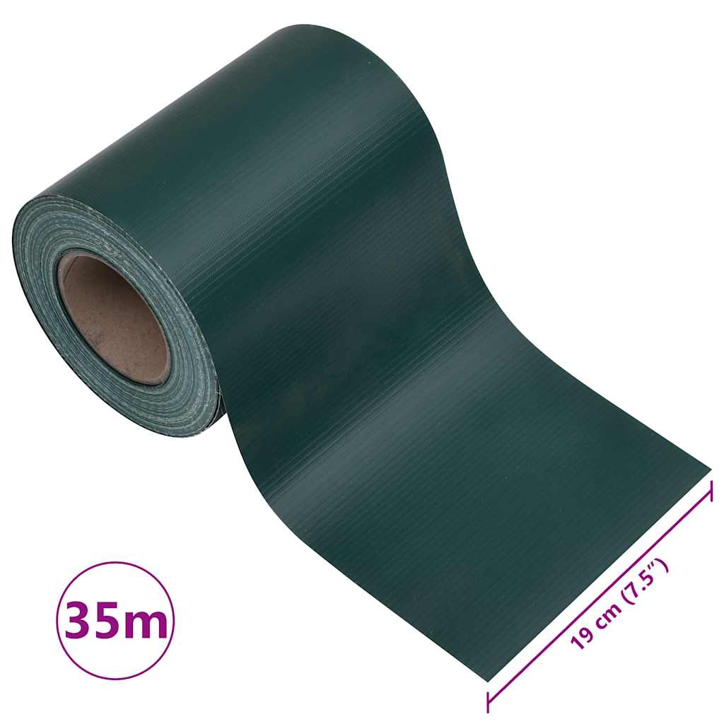 vidaXL Paski prywatyzujące PVC 140x0,19 m Matowe zielone