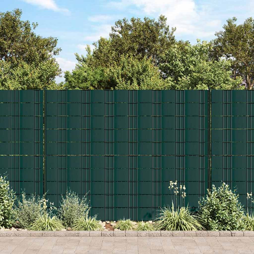 vidaXL Osłony na ogrodzenie, 4 szt., PVC, 35x0,19 m, zielone, mat