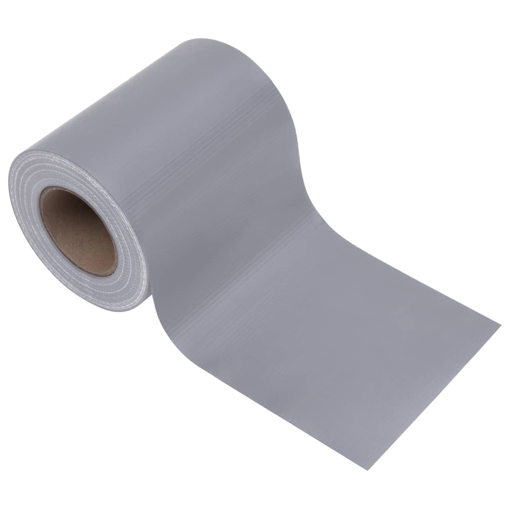vidaXL Osłony na ogrodzenie, 4 szt., PVC, 35x0,19 m, jasnoszare, mat
