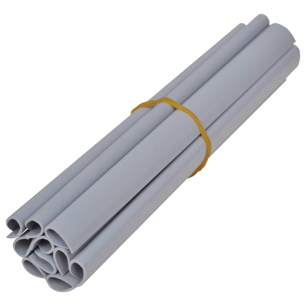 vidaXL Osłony na ogrodzenie, 4 szt., PVC, 35x0,19 m, jasnoszare, mat