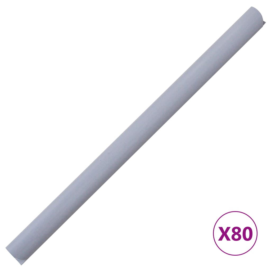 vidaXL Osłony na ogrodzenie, 4 szt., PVC, 35x0,19 m, jasnoszare, mat