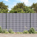 vidaXL Osłony na ogrodzenie, 4 szt., PVC, 35x0,19 m, jasnoszare, mat