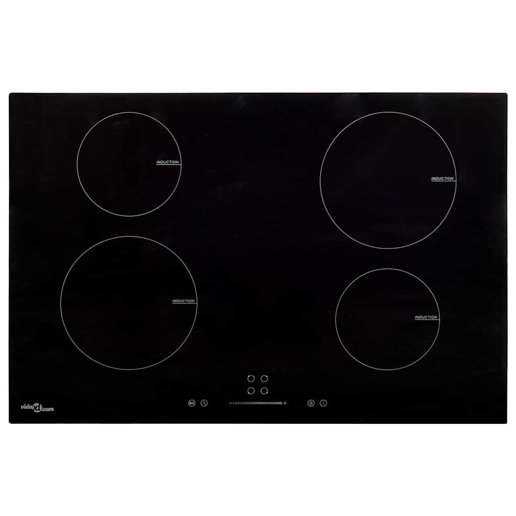 vidaXL Płyta indukcyjna 4-palnikowa, dotykowa, szklana, 77 cm, 7000 W