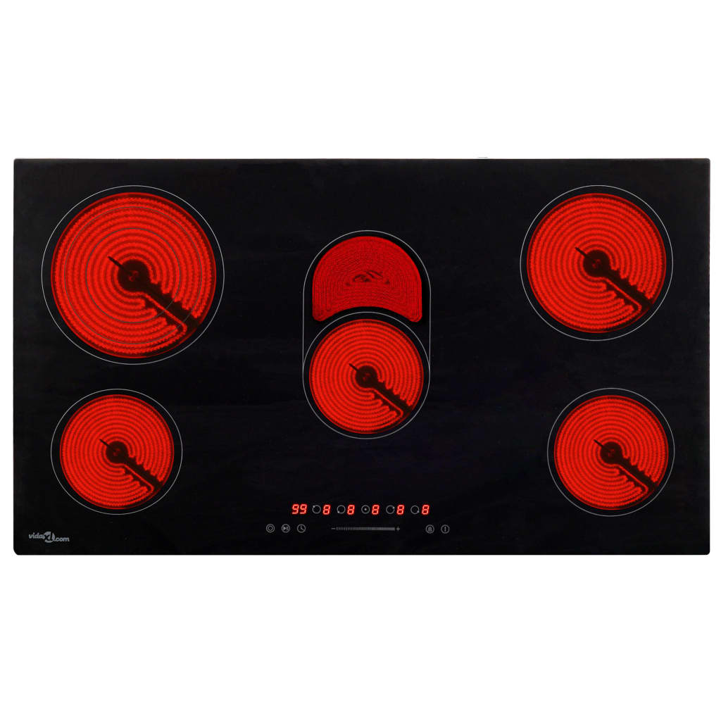 vidaXL Płyta ceramiczna z 5 palnikami, dotykowa, 77 cm, 8500 W