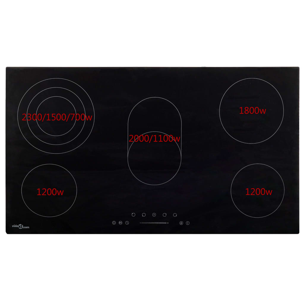 vidaXL Płyta ceramiczna z 5 palnikami, dotykowa, 77 cm, 8500 W