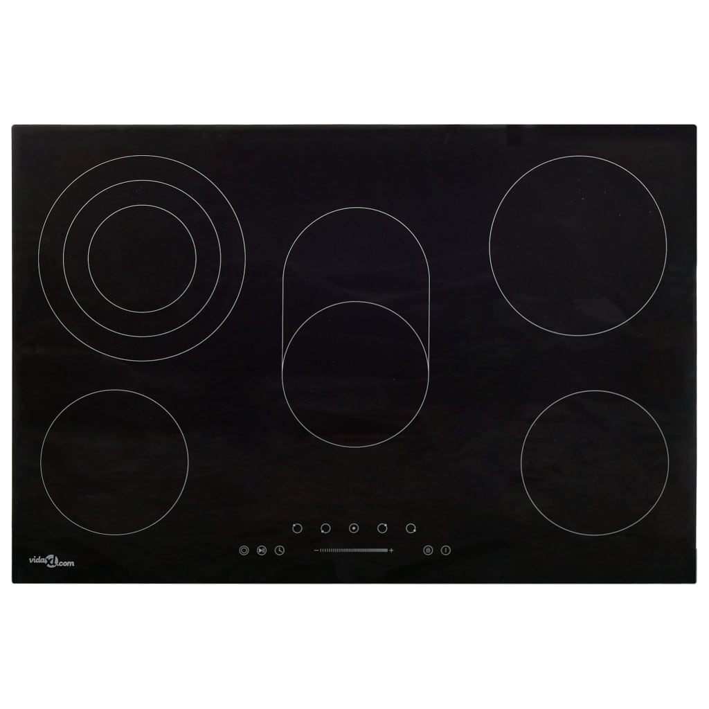 vidaXL Płyta ceramiczna z 5 palnikami, dotykowa, 90 cm, 8500 W