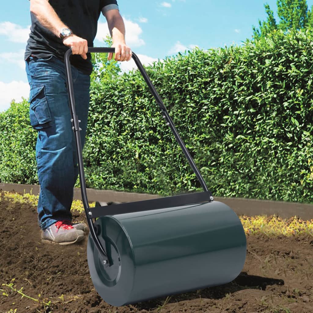 vidaXL Walec do trawnika, zielono-czarny, 63 cm, 50 L