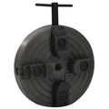 vidaXL Uchwyt tokarski, 4 szczęki, złącze M18, stal, czarny, 150x63 mm