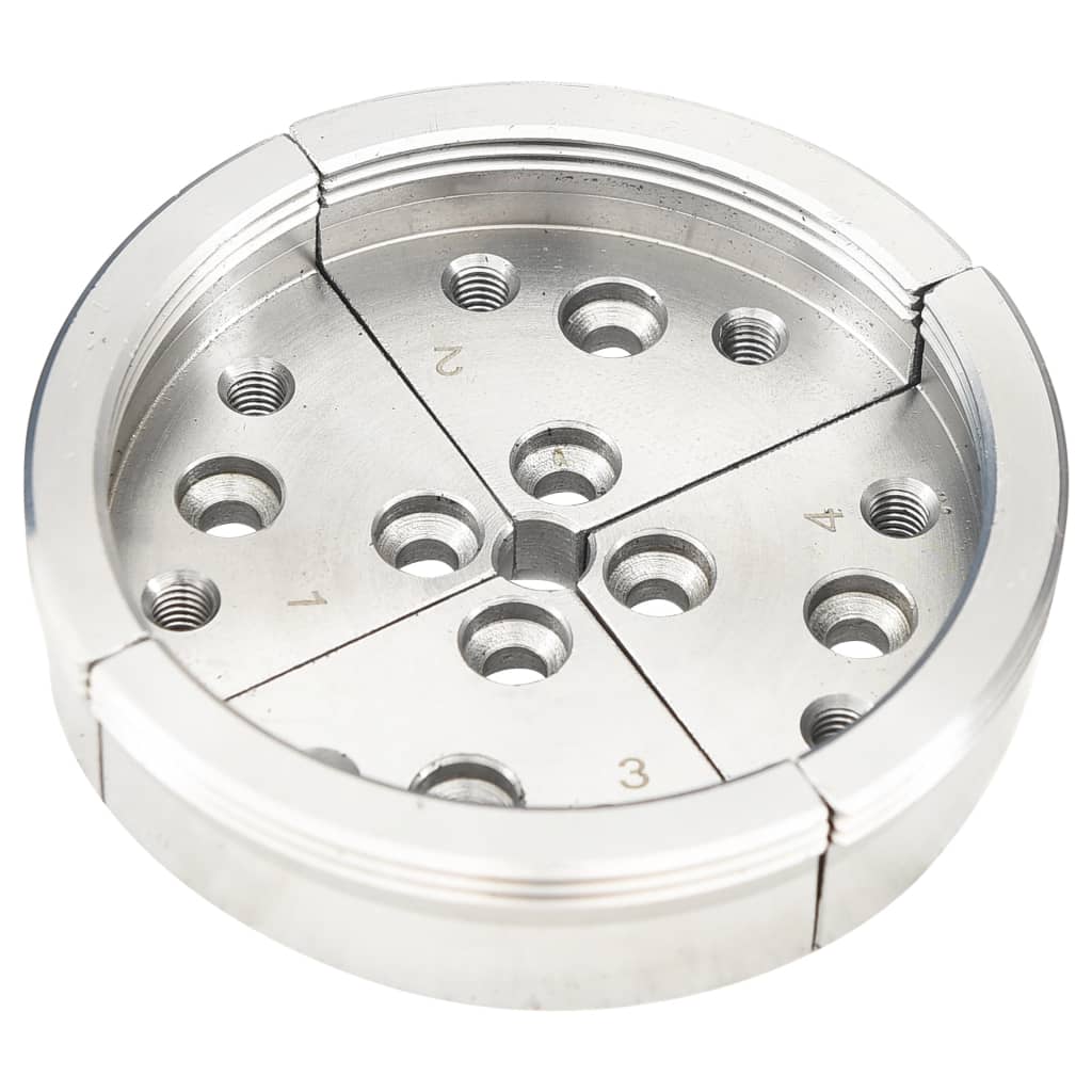 vidaXL Samocentrujący uchwyt tokarski, zestaw, 3,75 cala, stal