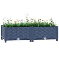 vidaXL Donica do podniesionej rabaty, 80x40x23 cm, polipropylen