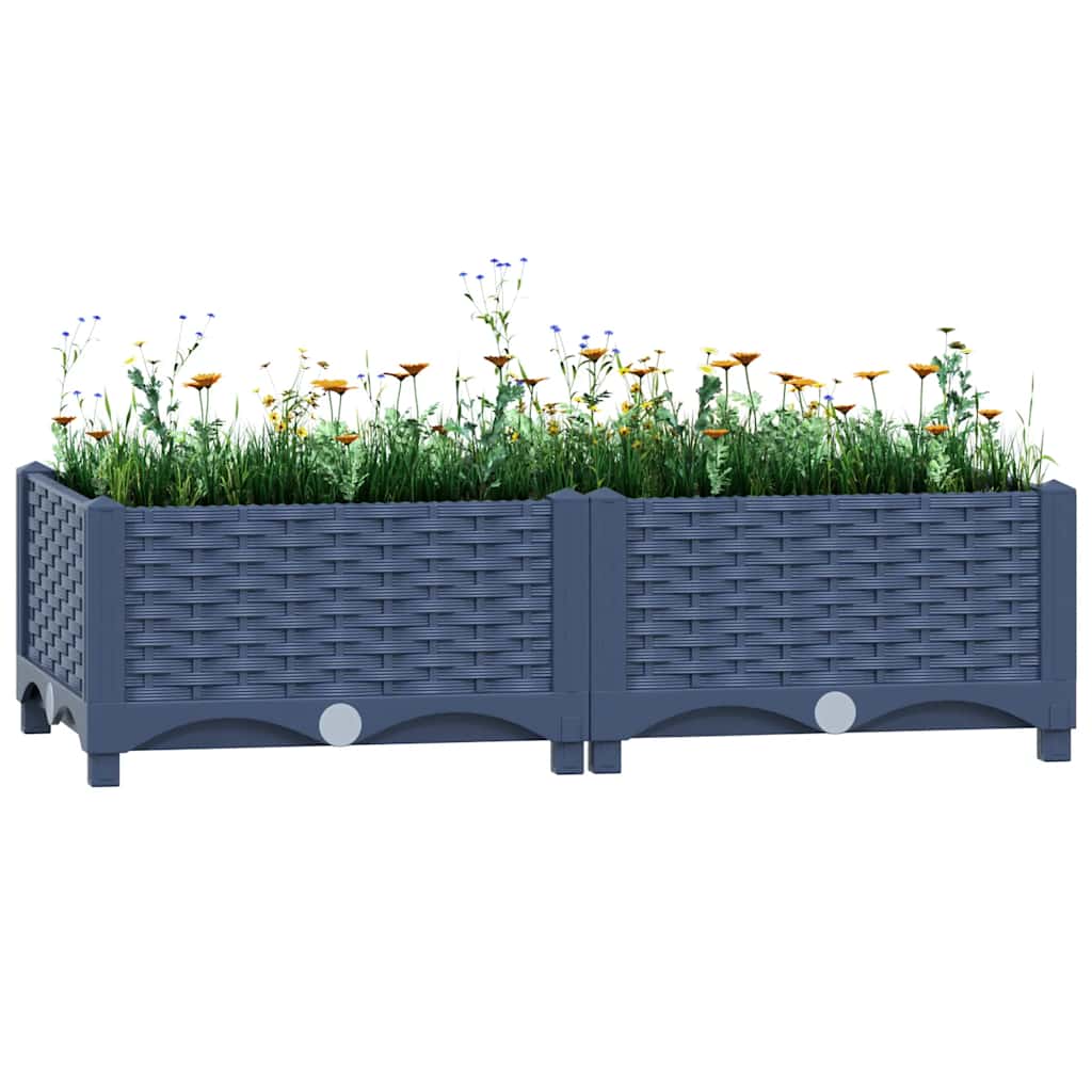 vidaXL Donica do podniesionej rabaty, 80x40x23 cm, polipropylen