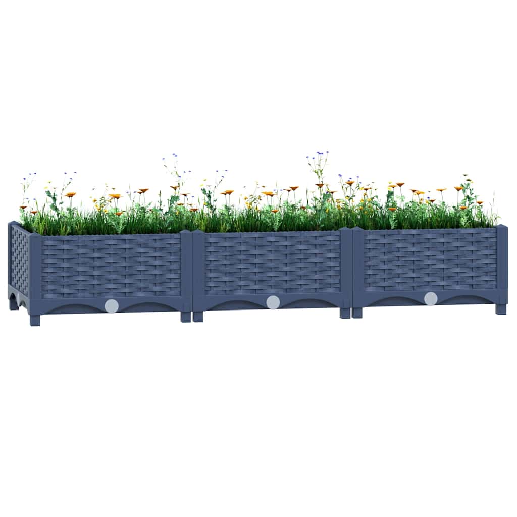 vidaXL Donica do podniesionej rabaty, 120x40x23 cm, polipropylen