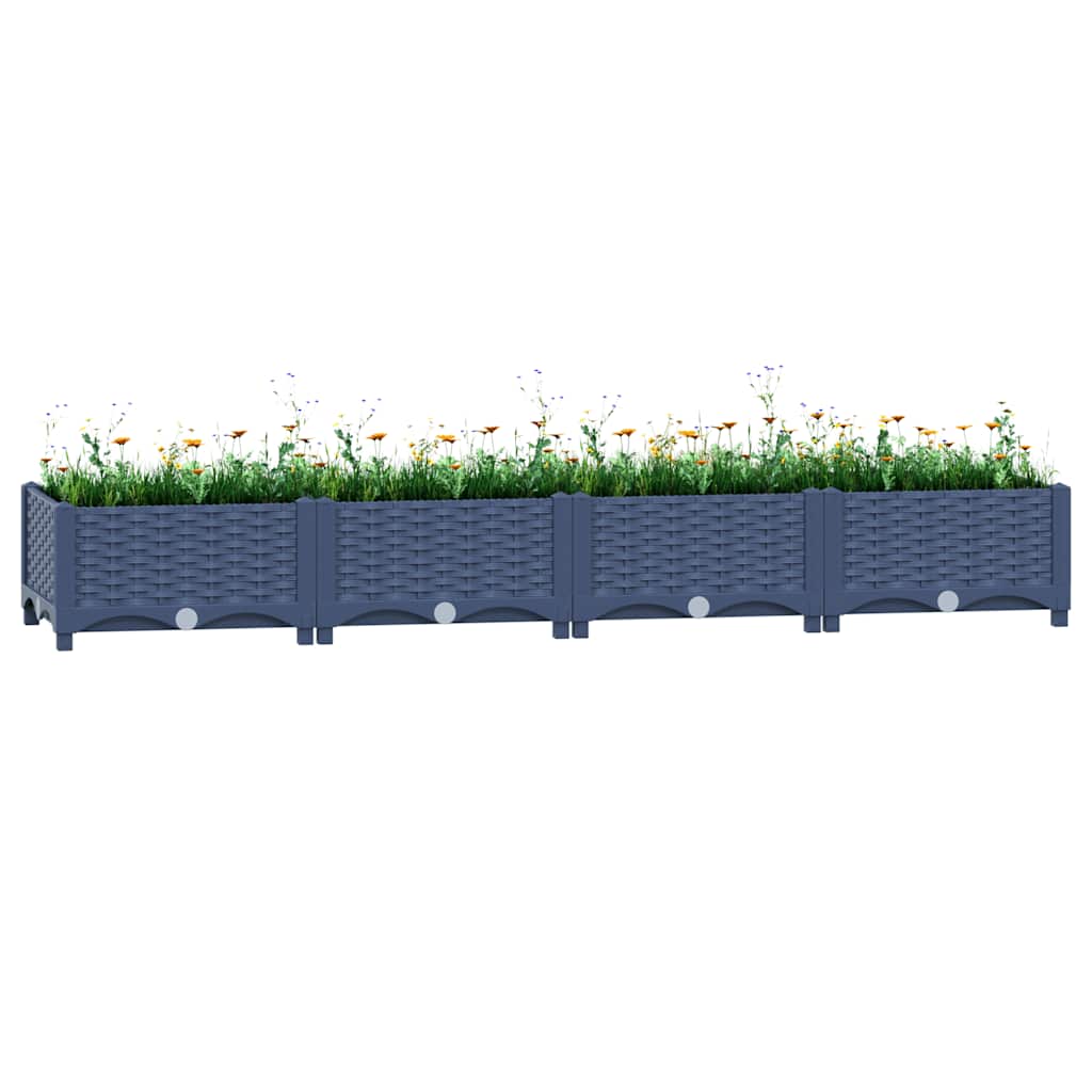 vidaXL Donica do podniesionej rabaty, 160x40x23 cm, polipropylen