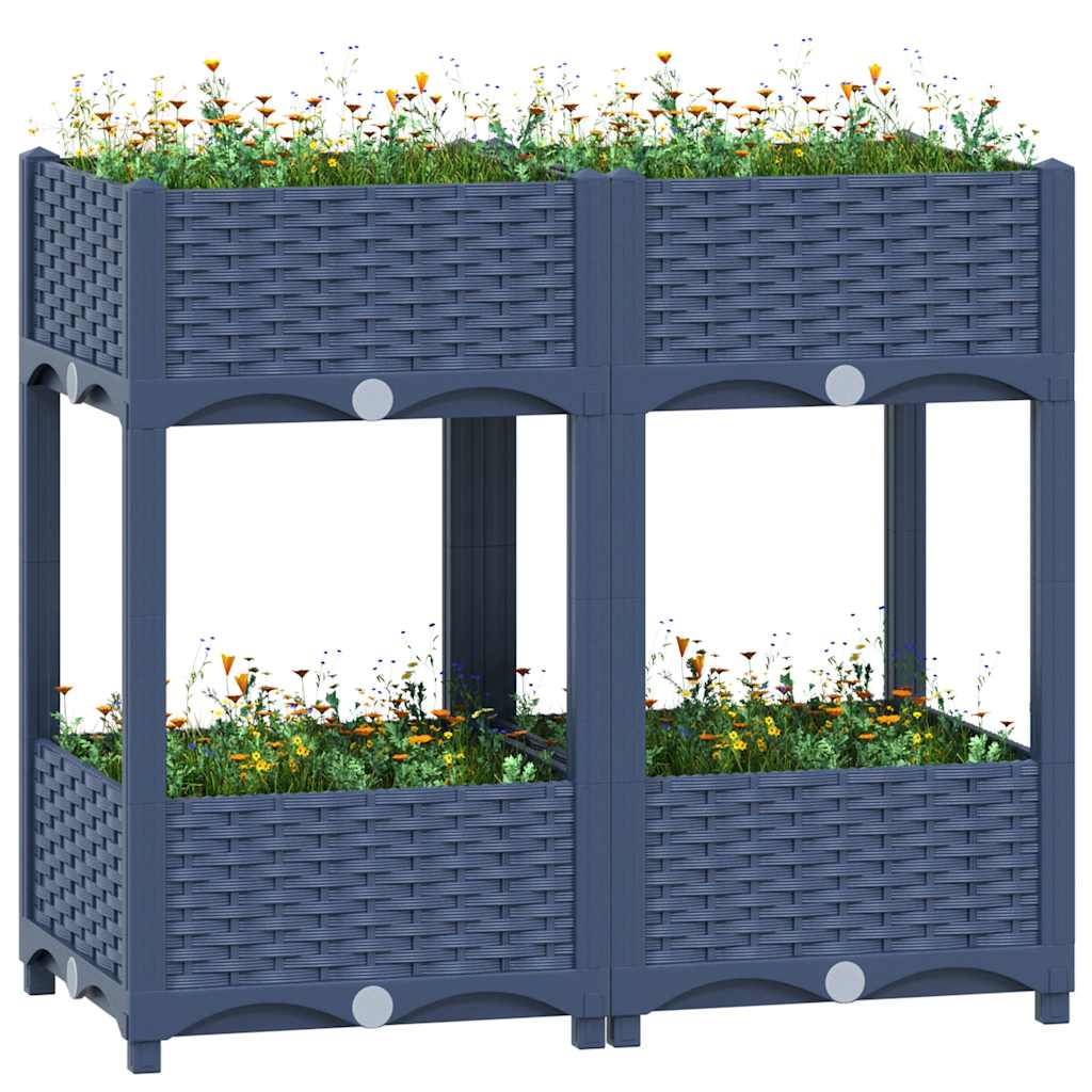 vidaXL Donica do podniesionej rabaty, 80x40x71 cm, polipropylen