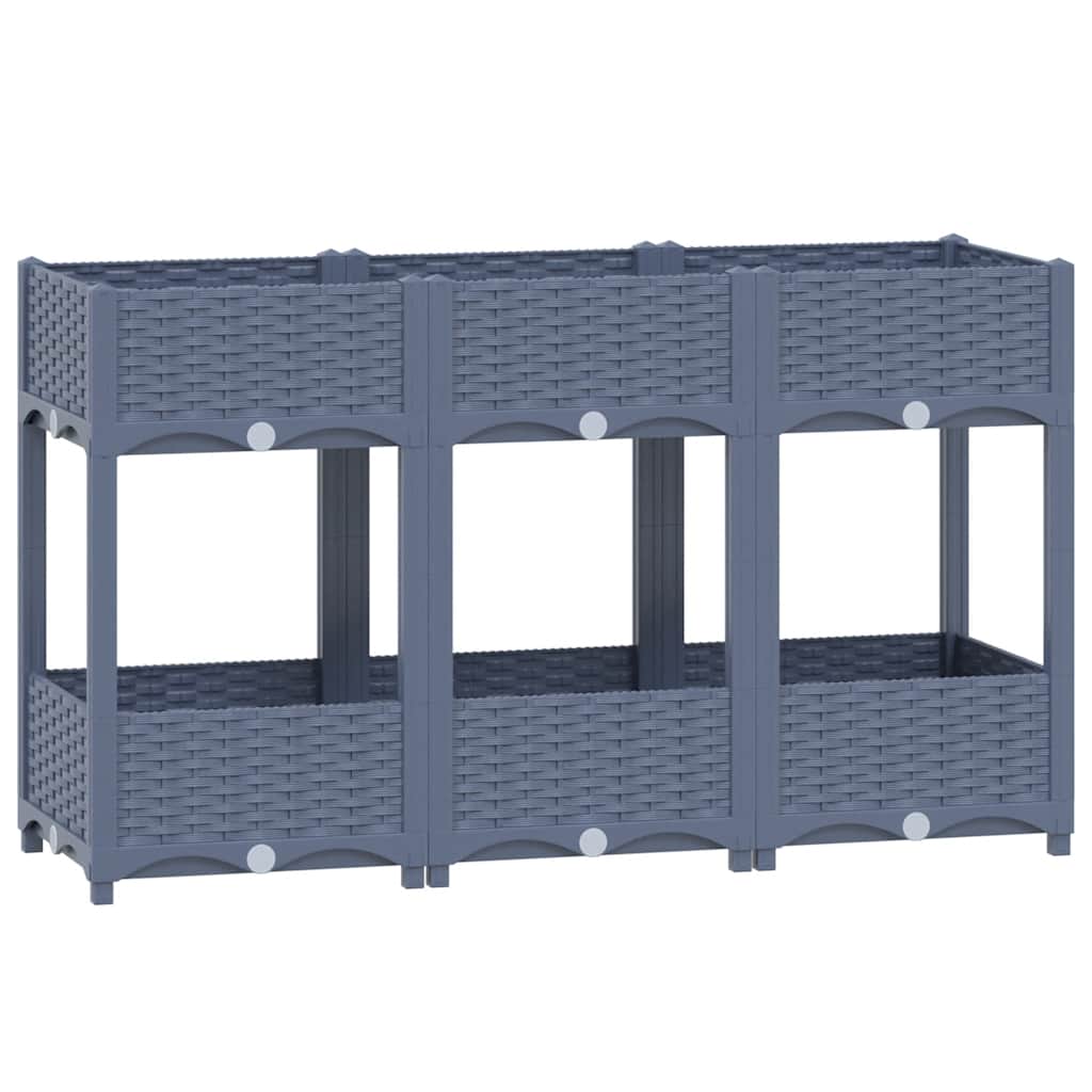 vidaXL Donica do podniesionej rabaty, 120x40x71 cm, polipropylen