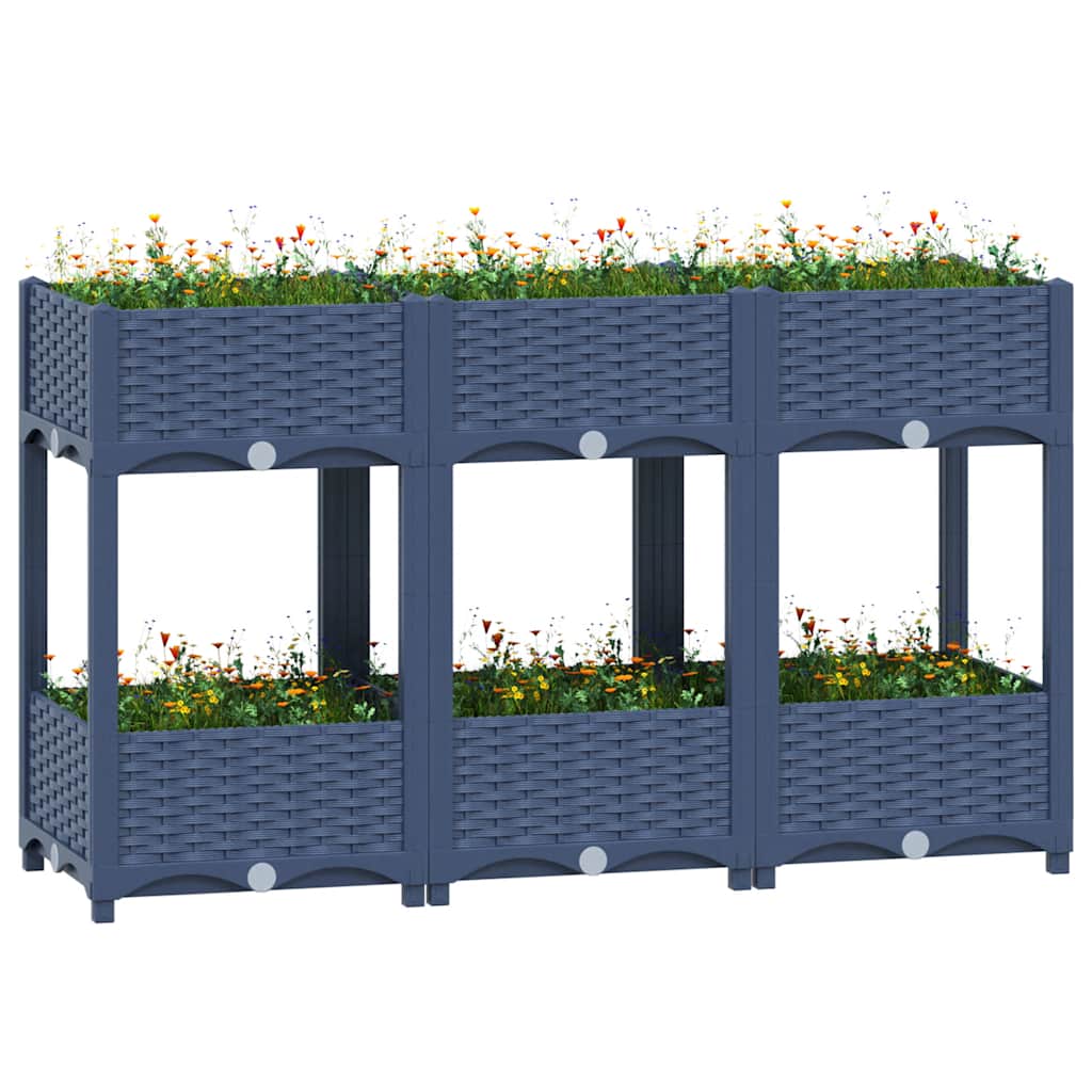 vidaXL Donica do podniesionej rabaty, 120x40x71 cm, polipropylen