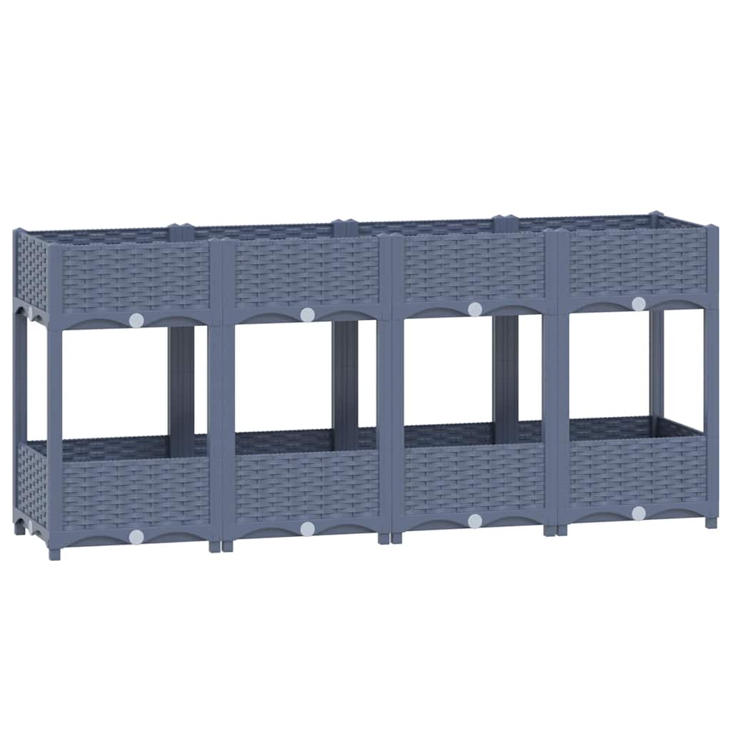 vidaXL Donica do podniesionej rabaty, 160x40x71 cm, polipropylen