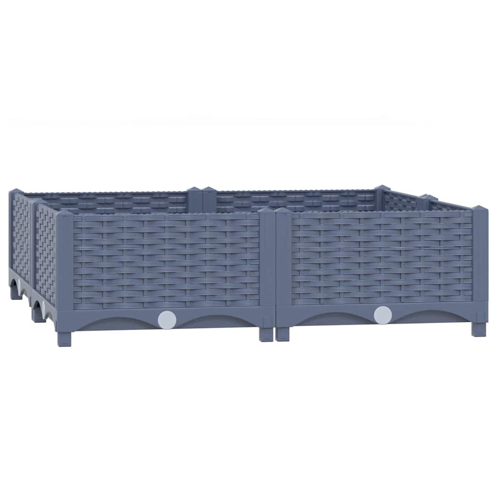 vidaXL Donica do podniesionej rabaty, 80x80x23 cm, polipropylen