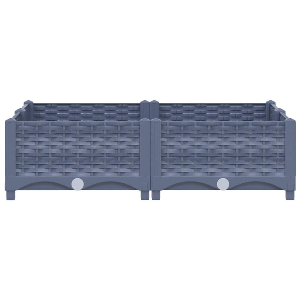 vidaXL Donica do podniesionej rabaty, 80x80x23 cm, polipropylen