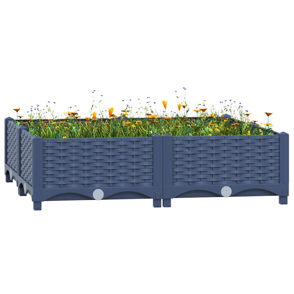 vidaXL Donica do podniesionej rabaty, 80x80x23 cm, polipropylen