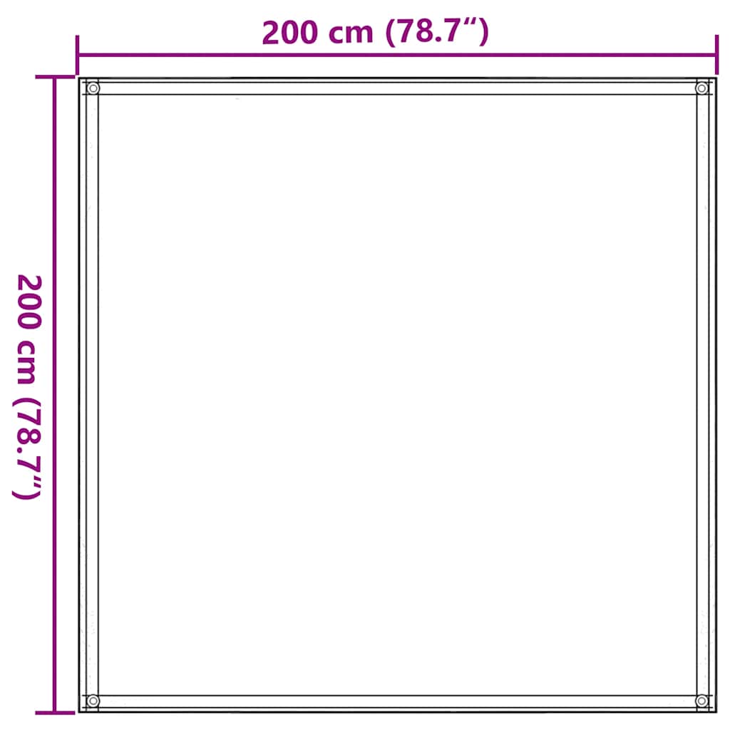 vidaXL Wykładzina do namiotu, 200 x 200 cm, antracytowa