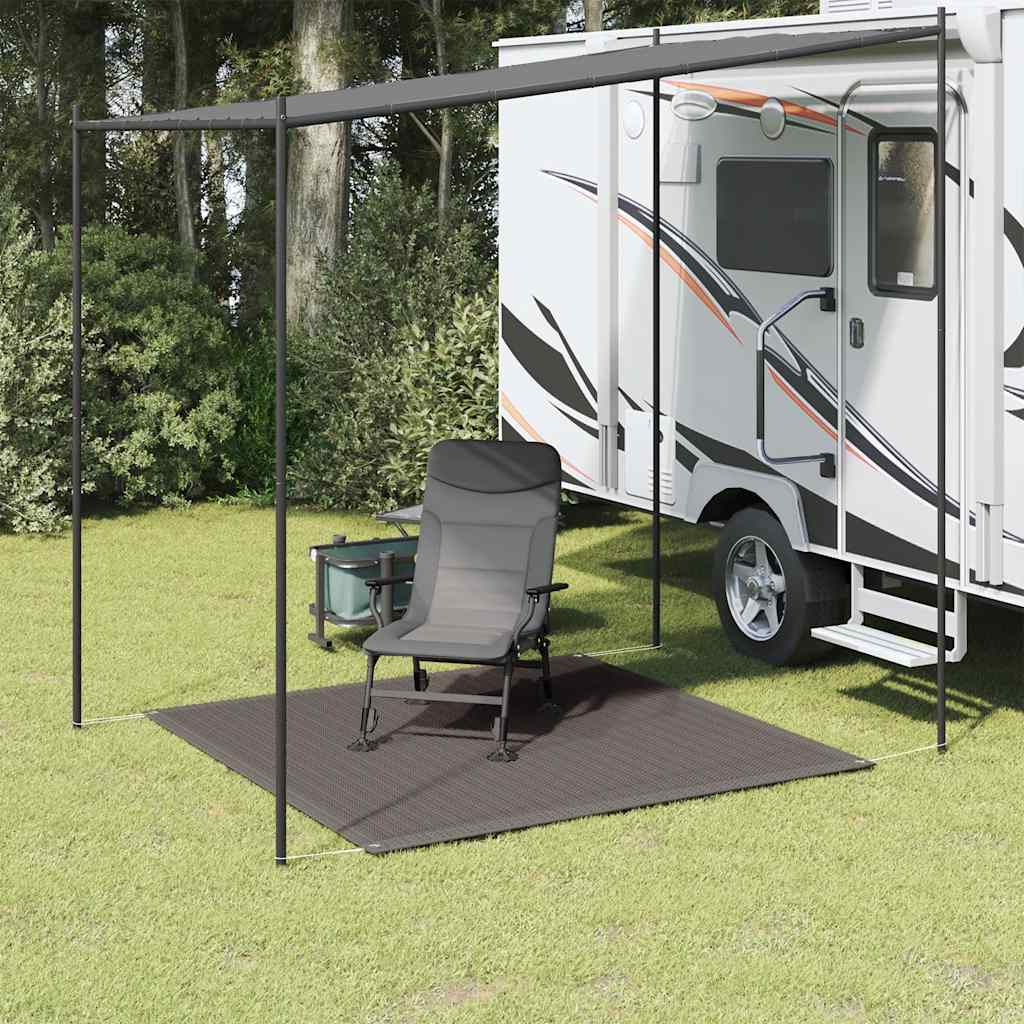 vidaXL Wykładzina do namiotu, 250 x 250 cm, antracytowa, HDPE