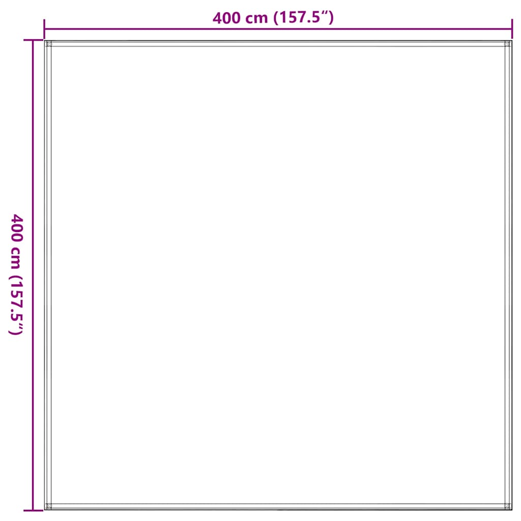 vidaXL Wykładzina do namiotu, 400x400 cm, ciemnozielona, HDPE