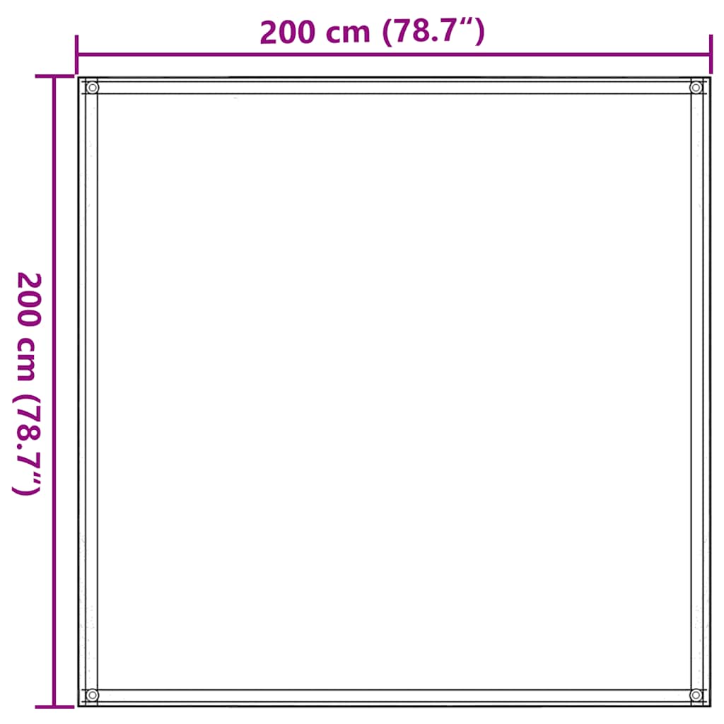 vidaXL Wykładzina do namiotu, 200 x 200 cm, niebieska, HDPE