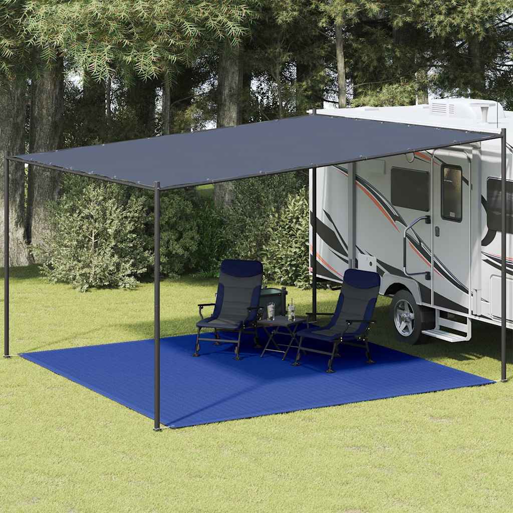 vidaXL Wykładzina do namiotu, 400x400 cm, niebieska, HDPE