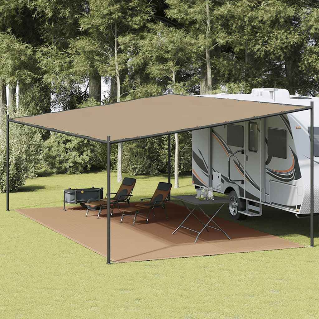 vidaXL Wykładzina do namiotu, kolor taupe, 400x700 cm, HDPE