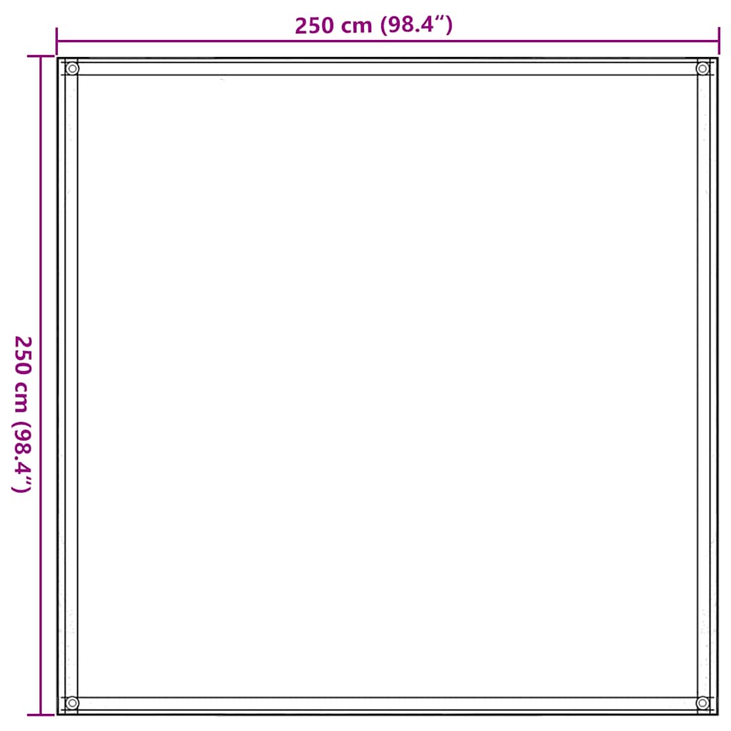 vidaXL Wykładzina do namiotu, beżowa, 250x250 cm, HDPE