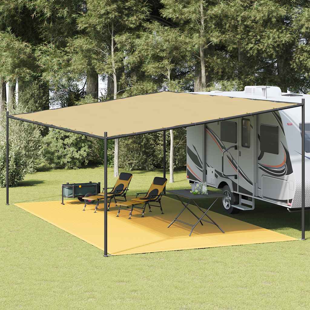 vidaXL Wykładzina do namiotu, beżowa, 400x800 cm, HDPE