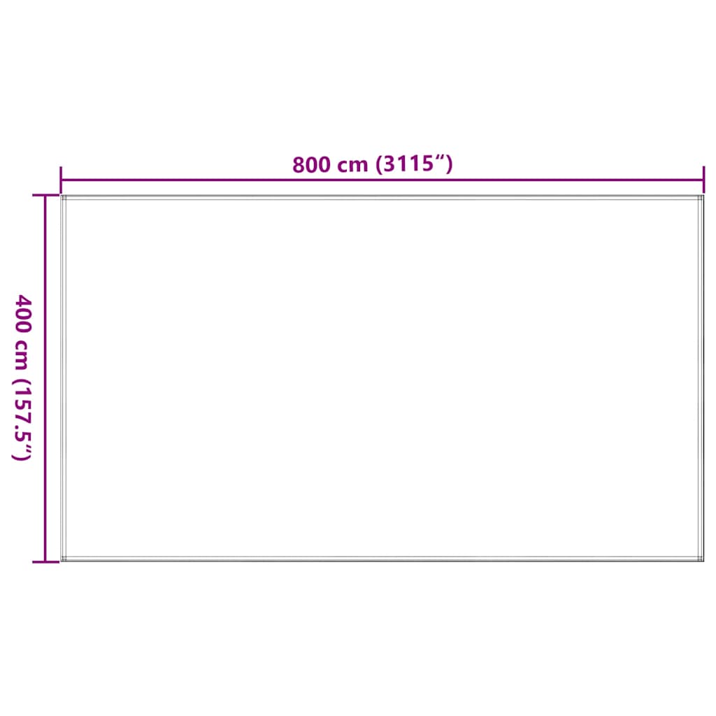 vidaXL Wykładzina do namiotu, 400x800 cm, czarna, HDPE
