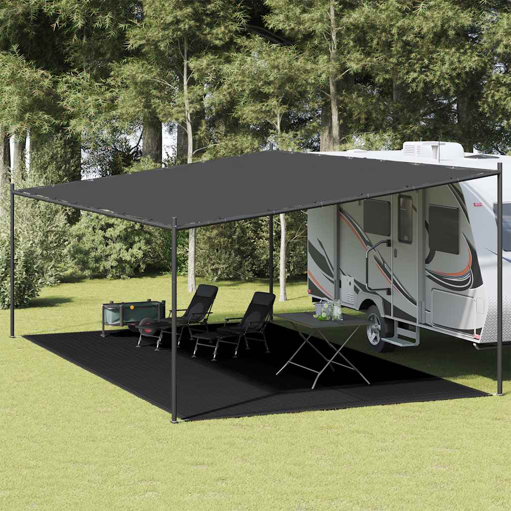 vidaXL Wykładzina do namiotu, 400x800 cm, czarna, HDPE