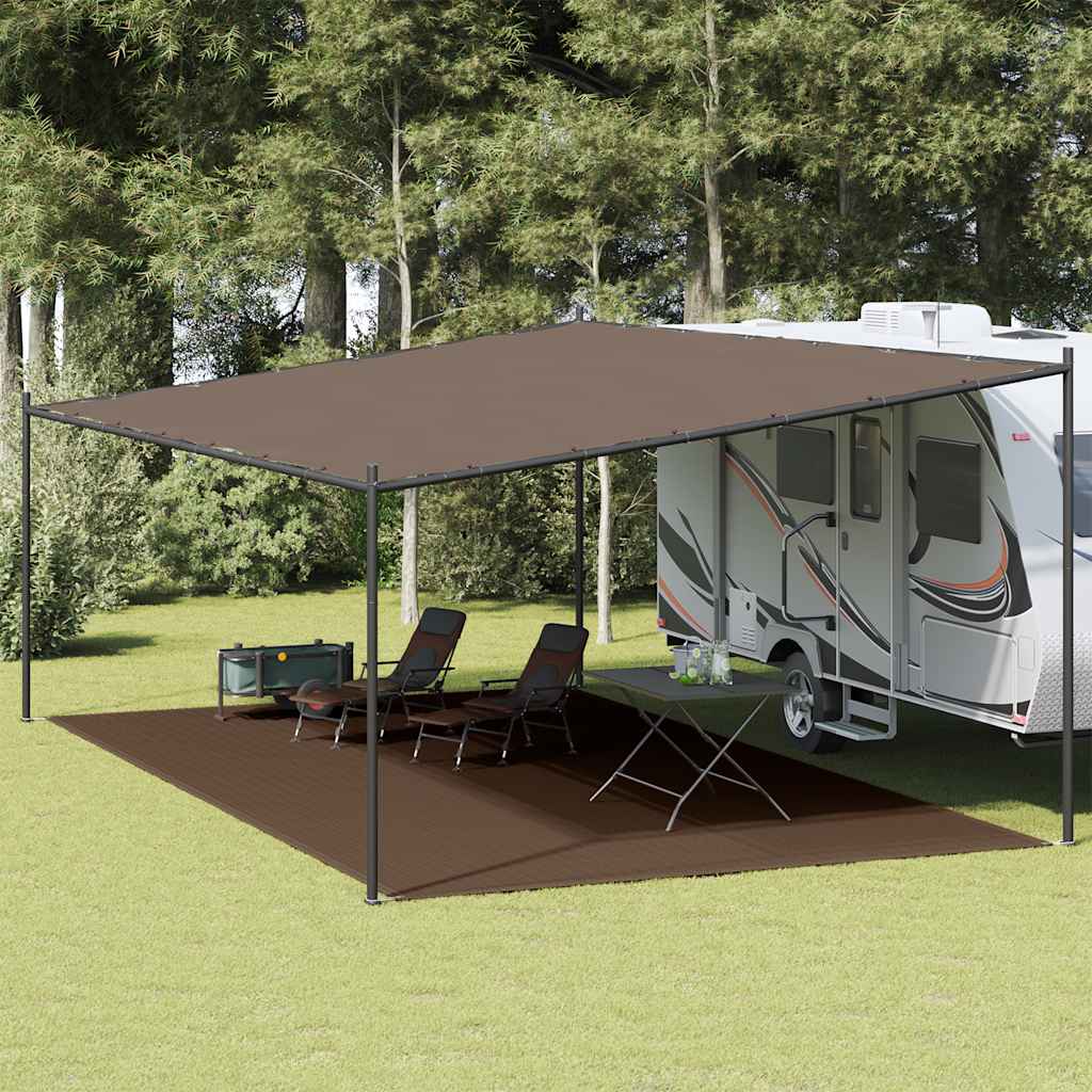 vidaXL Wykładzina do namiotu, 400 x 800 cm, brązowa, HDPE