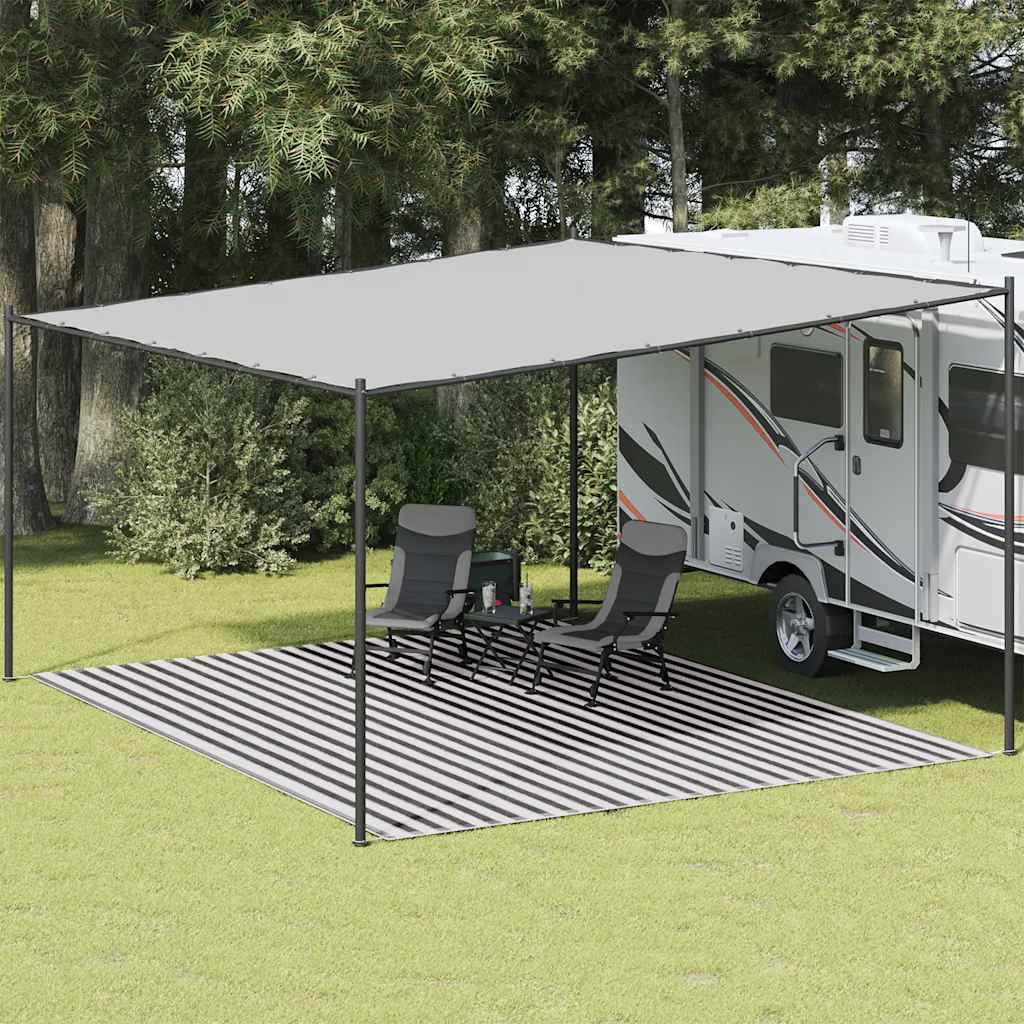 vidaXL Wykładzina do namiotu, antracytowo-biała, 400x500 cm, HDPE