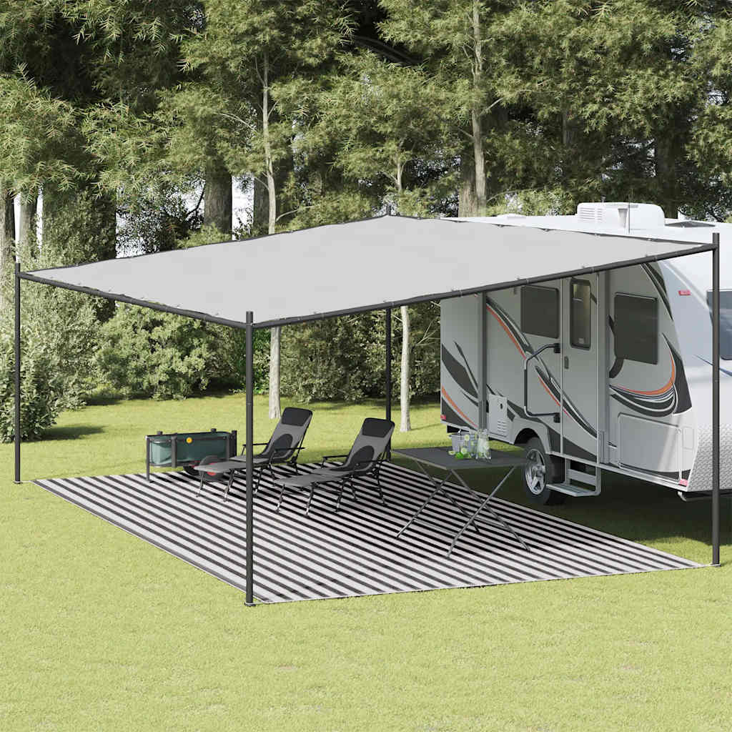 vidaXL Wykładzina do namiotu, antracytowo-biała, 400x700 cm, HDPE