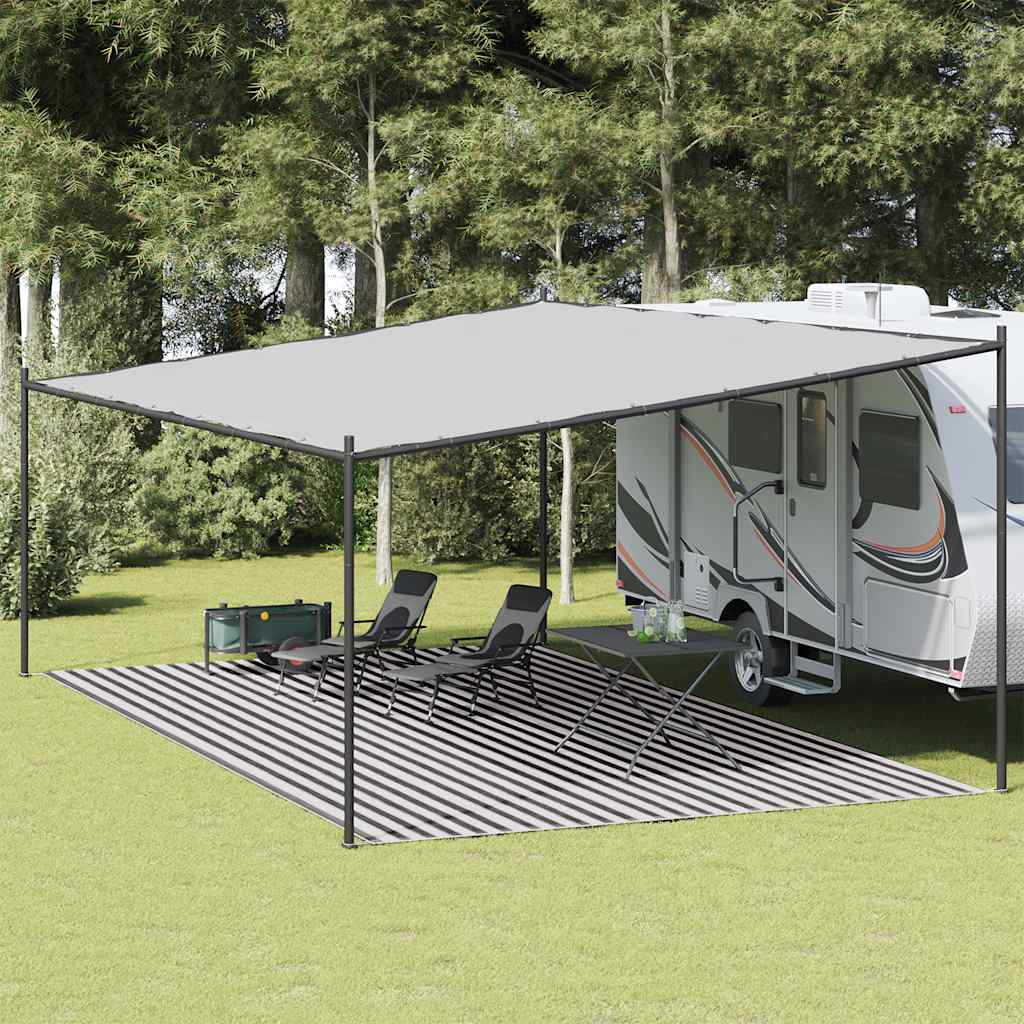 vidaXL Wykładzina do namiotu, antracytowo-biała, 400x800 cm, HDPE