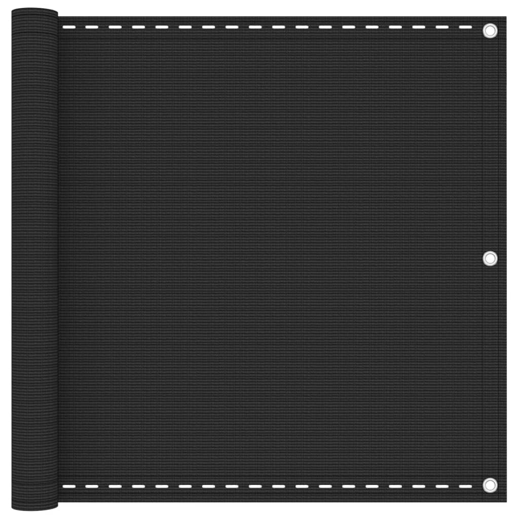 vidaXL Parawan balkonowy, antracytowy, 90x500 cm, HDPE