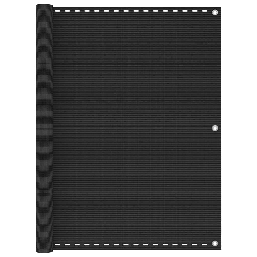 vidaXL Parawan balkonowy, antracytowy, 120x600 cm, HDPE