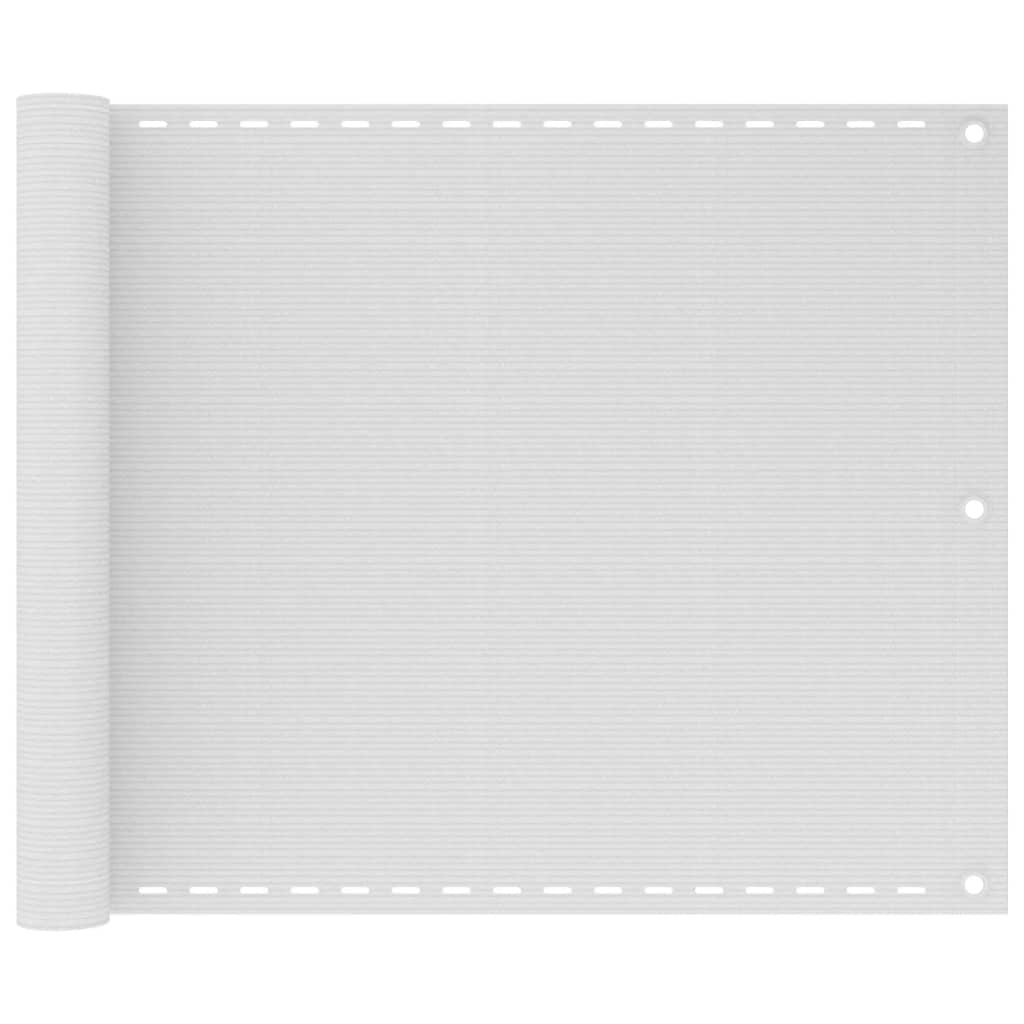 vidaXL Parawan balkonowy, biały, 75x300 cm, HDPE