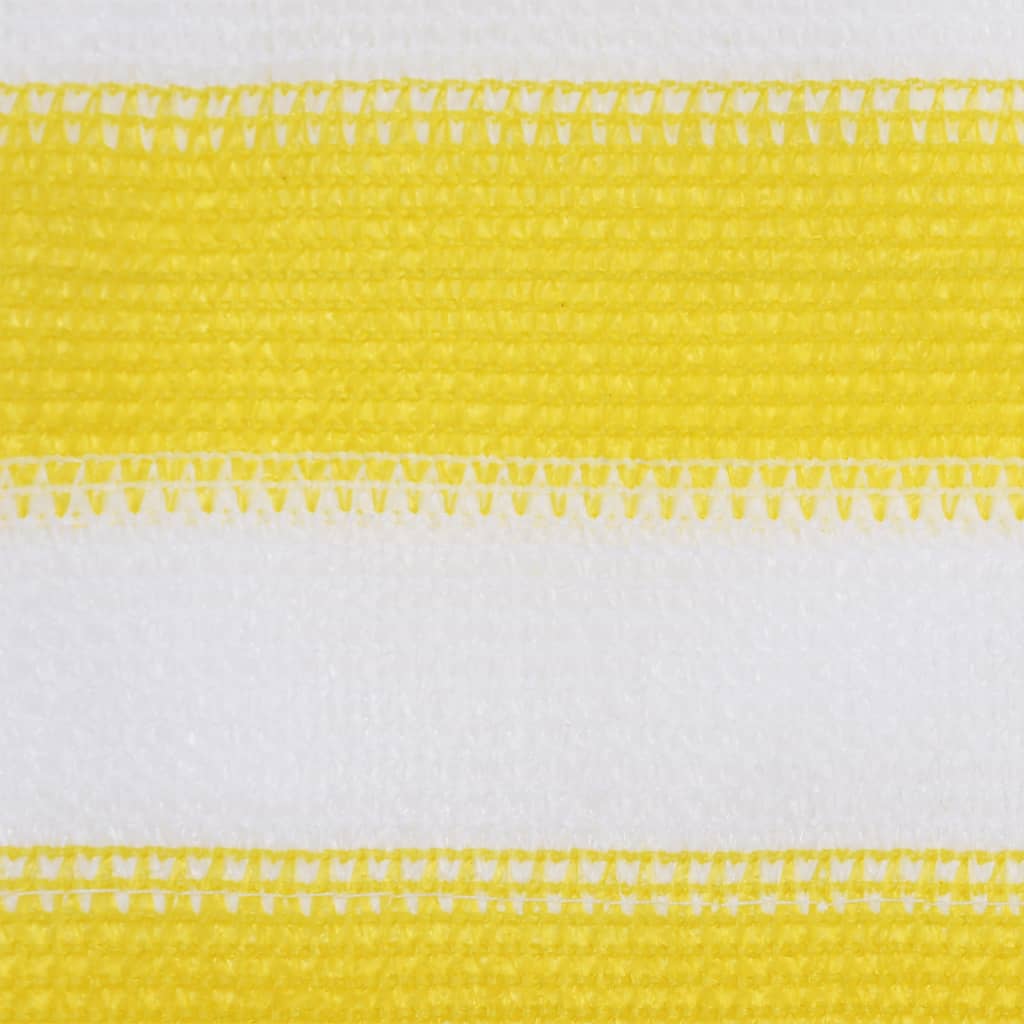 vidaXL Parawan balkonowy, żółto-biały, 120x600 cm, HDPE